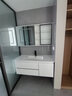 荣洁（RONGJIE）65cm75/85/95/105厘米浴室柜陶瓷一体盆现代简约洗脸卫生间洗漱台 白115cm陶瓷一体盆+玻璃豪华镜柜 实拍图