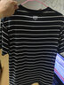 森马（Semir）短袖T恤男夏季时尚经典条纹圆领上衣日常简约装修身 黑白色调00391 180/96A/XL 实拍图
