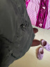 艾莱依国风纹样羽绒服女2022年时尚个性立领收腰冬季短款外套 炭黑165 晒单实拍图
