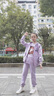 迪士尼女童三件套春秋季5纯棉9运动服套装11小女孩卫衣春装儿童装4-12岁 【紫色】小女孩三件套 140码建议9-10岁(适合身高130厘 晒单实拍图