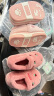 俞兆林（YUZHAOLIN）儿童棉拖鞋 男女童冬季保暖毛绒拖鞋宝宝防滑软底包跟居家棉鞋子 红色草莓（包跟）16/17 实拍图