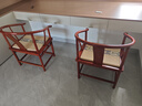 比藝 红木家具非洲花梨（学名：刺猬紫檀）新中式实木圈椅三件套明清古典仿古太师椅 普通款57*45*81cm单椅 实拍图