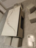 栖梓多功能茶几饭桌两用升降折叠简约现代客厅小户型创意伸缩岩板茶几 多功能升降茶几【配6凳】 120cm*60cm 实拍图