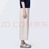 无印良品（MUJI）女式 麻混 弹力 直筒裙 长半身裙女春款裙子半裙 中长裙 女装 浅灰色 XL (165/74A) 实拍图
