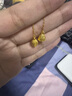 明牌珠宝生日礼物 嘉荷足金古法黄金花丝莲蓬荷苞耳线耳饰AFH0222工费300 风荷舞 约3.54克 实拍图