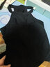 TINGE性感露肩挂脖外穿打底背心吊带女带胸垫罩杯一体上衣 黑色 M 实拍图