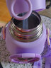 时空薇恋奥特曼保温杯儿童水杯吸管大肚杯316不锈钢大容量小学生上学水壶 紫色-600ML【背带+吸管】 实拍图
