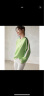德玛纳春季新圆领长袖弹力棉质运动空气层卫衣女上衣 苹果绿 XL  晒单实拍图