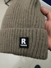 叶贺冬季帽子男女士毛线帽新款针织帽骑行保暖护耳包头帽加绒加厚棉帽 浅卡其色 实拍图