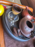 红铁普 陶瓷功夫茶茶盘 圆形双层托盘茶船紫砂茶盘大号 10寸黑双龙 25CM 晒单实拍图