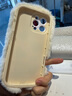 巴蒂尼 毛绒刺绣爱心适用iPhone15手机壳苹果16promax/14全包防摔13硅胶软壳12日韩女款 米白底 刺绣爱心 iPhone 16 Pro Max 实拍图