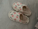 IQGD月子鞋棉拖鞋产后厚底孕妇鞋软底包跟防滑家居 淡粉桃子 36-37 实拍图