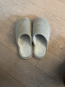 果洛菲（GUOLUOFEI）日式棉麻拖鞋女春秋居家室内木地板情侣棉拖鞋男四季 灰色 42-43 实拍图