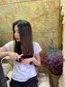 扬子直发梳负离子养发护发迷你直卷两用直发梳造型内扣顺发电梳子高颅顶不伤发夹板卷发梳 粉色【陶瓷釉/负离子双重护发+持久定型】 实拍图