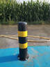 兰彩加厚钢管警示立柱防撞柱可拆卸车挡活动带锁小区广场路桩 立柱插销活动带顶环114*750*2.0黑色贴黄膜 实拍图
