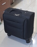 袋鼠（KANGAROO）小型轻便行李箱高铁飞机登机专用牛津布箱子拉杆箱商务旅行箱男士 黑色 （耐磨牛津布+前双开盖） 16英寸 （可登机箱免托运） 实拍图