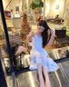 艾珠儿（Aizhuer）甜美减龄白色法式吊带连衣裙女装夏季度假小个子宽松蛋糕长裙子女 白色 M 实拍图