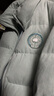 茵曼（INMAN）鸭绒九江羽绒服冬女装新款休闲立领落肩宽松外套大衣上衣 浅灰绿 XL 实拍图