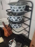 本王（BW）厨房置物架配菜盘多层备菜架家用火锅备菜神器多功能小工具 【免打孔】可折叠黑色五层 实拍图