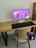 柔润（Rou Run）柔润纯实木电脑桌台式家用卧室书桌电竞桌双人电脑桌子办公学习桌 140*60*75碳钢腿桌面实标4.8cm厚花梨色 实拍图