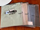 JEEP SPIRIT吉普新款纯棉短袖T恤男圆领宽松薄款男士夏季休闲半袖体恤打底衫 DX卡其+铁灰 4XL (建议165-180斤) 实拍图