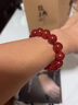 潮之梦红玛瑙手串8A级本命年手链男女宽转运珠红色水晶佛珠饰品 红玛瑙14mm 实拍图