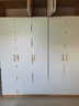 森普顿  衣柜卧室现代简约木质平开门大衣柜北欧板式柜子家用收纳衣橱 浅胡桃+白色（升级实木） 五门衣柜+顶柜长2米 实拍图
