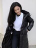 金羽杰明星同款90鸭绒冬季加厚保暖泡芙羽绒服女士长款面包服Y23806208Y 新黑格尔 S 适合120斤以下 实拍图
