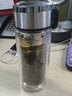 馨沐鱼迷你茶水分离拉环提环水杯双层玻璃杯小巧口袋便携男女防烫定制 【加厚中号】240ML 实拍图