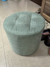 甄沐沙发墩布艺小凳子家用矮凳圆凳简约客厅沙发茶几凳创意墩子网红实 浅藏青 直径32*高28cm 实拍图