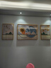 诗六艺家饰客厅装饰画北欧现代简约沙发背景墙挂画三联画大气轻奢壁画晶瓷画 福禄有幸（铝合金外框） 晶瓷画左右40*60+中间80*60亮面 实拍图