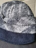 卡蒙（Kenmont）冬款帽子女士格子贝雷帽拼接毛呢帽子韩版时尚堆堆帽修饰脸型2763 藏青色 可调节(57.5cm) 实拍图