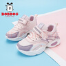 巴布豆（BOBDOG）童鞋女童网面休闲鞋春秋透气儿童运动鞋102521006嫩粉/藕荷紫29 实拍图