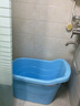 千勤成人洗澡盆加厚儿童洗澡桶大号宝宝家用沐浴桶大人浴缸泡澡桶可坐 【蓝色】建议1.4米内 实拍图