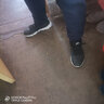 特步男鞋跑步鞋新款夏季厚底旅游透气轻便皮网面休闲运动鞋慢跑鞋子男 黑白-(皮面) 43 实拍图