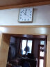 北极星（POLARIS） 挂钟 13英寸客厅家用大气方形石英钟办公时钟表卧室钟表25*25cm 实拍图