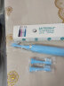 希尔顿电动牙刷成人软刷细毛电池式声波防水牙刷 蓝色（3个刷头和电池） 晒单实拍图
