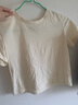 班尼路短袖t恤女装纯棉夏季新款宽松小个子女生上衣服潮流短款半袖打底 杏-纯色 【100%棉】 L 实拍图