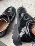 意尔康童鞋秋季男童皮鞋时尚布洛克雕花亮面绅士演出鞋儿童鞋黑色 37 实拍图