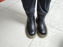 百思图靴子女冬季烟筒靴短靴女切尔西靴CD321DD3 黑色/卡其色 38 晒单实拍图