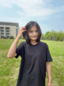 澳贝妮纯棉短袖男女同款夏季全棉纯色t恤半袖打底衫100%新疆棉上衣体恤 黑色 4XL  170-195斤 实拍图