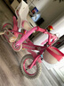 永久儿童自行车高碳钢车架带辅助轮2-6-10岁女童单车女孩公主款脚踏车 【白胎】公主粉+娃娃兜带小熊 12寸【适合身高80-95cm】 实拍图