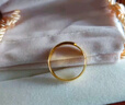 周生生情人节黄金戒指 素圈活口戒男女情侣可作对戒09141R 计价4.1克 实拍图