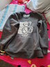 森马集团加绒卫衣男士圆领秋冬季加厚保暖无帽套头男装 深灰 XL 实拍图