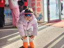 Flow Theory儿童护目滑雪镜双层柱面防雾防紫外线单双板滑雪眼镜男女童 粉片猫咪【进口镜片 2-7岁】 实拍图