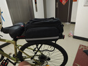 BIKEBROS自行车包后货架驼包防水山地车驮包前鞍座尾包骑行单车背包 带防雨罩黑色 实拍图