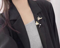 纪诗哲（GIEVSZHE）品牌玉兰花和田玉翎胸针高档女西服新款配饰高端奢侈饰品生日礼物 高端玉兰花和田玉胸针+精美礼盒 实拍图