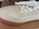 Rockfish复古德训鞋女2024年秋季运动板鞋原版平底女鞋休闲单鞋女款 米白色皮面 36 实拍图