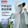 BRCZRO（法国）黑胶帽檐防晒衣女士冰丝速干防紫外线皮肤衣服登山薄外套 【星空】远山灰 均码 【参考体重  80-160斤】 实拍图