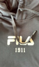 FILA 斐乐官方情侣款连帽卫衣秋季新款纯棉宽松针织长袖上衣加绒 【加绒】蒸汽白-IV S 实拍图